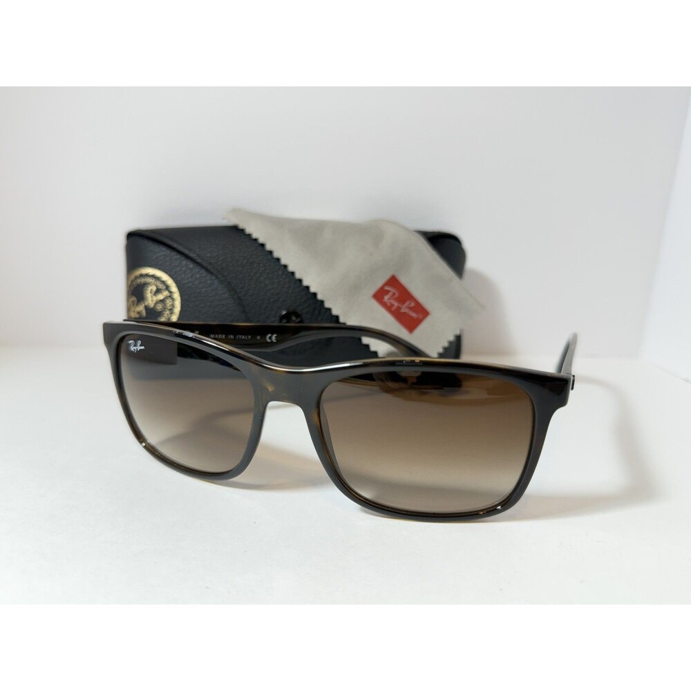Ray Ban RB 4232 710/13 Square Tortoise Brown Gradient Sunglasses Italy